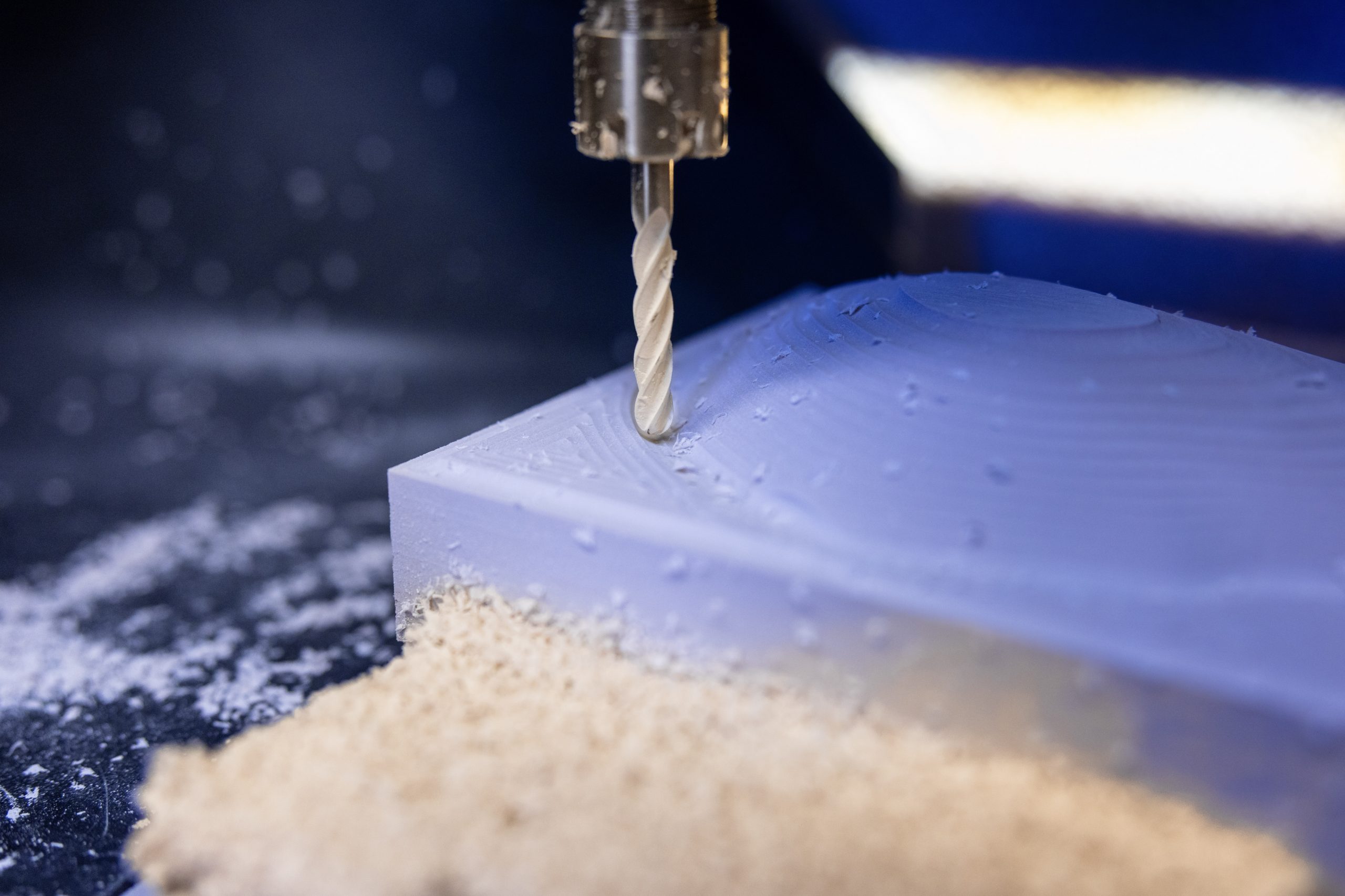 Detailansicht CNC-Fräsmaschine